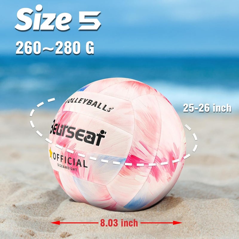 Beurseaf Volleyball, Soft Touch Beach Volleyball, Indoor Outdoor Volleyball for Beach Game Training, Official Size 5 - Image 3